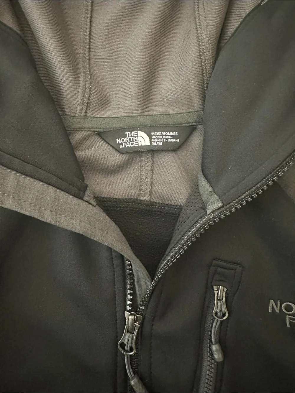 The North Face Mens Tenacious Hybrid Full Zip Softshell Fleece Hoodie Jacket M